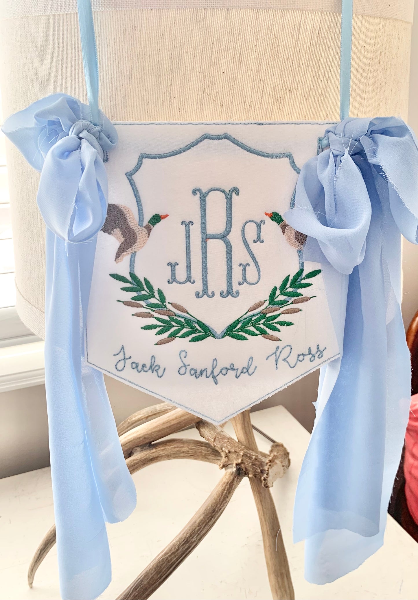 Mallard and Cattail Crest Banner
