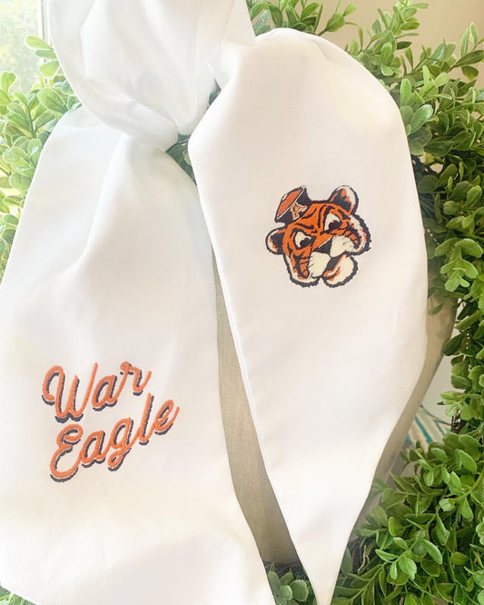 Vintage Aubie Wreath Sash Gameday